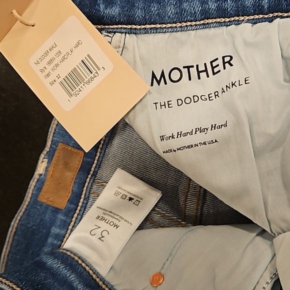 💕MOTHER💕 The Dodger Ankle Jeans ~ Work Hard Play Hard 32 NWT - Picture 16 of 16